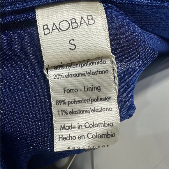 Baobab Noah One Shoulder Cut-Out Detail Maxi Evening Dress Navy Blue Size S - Picture 8 of 8